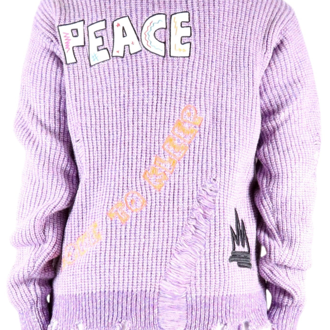 RODRI Heavy Gauge Ripped Knit Sweater with patches - Love to KleepMen's SweaterKLEEPLove to Kleep