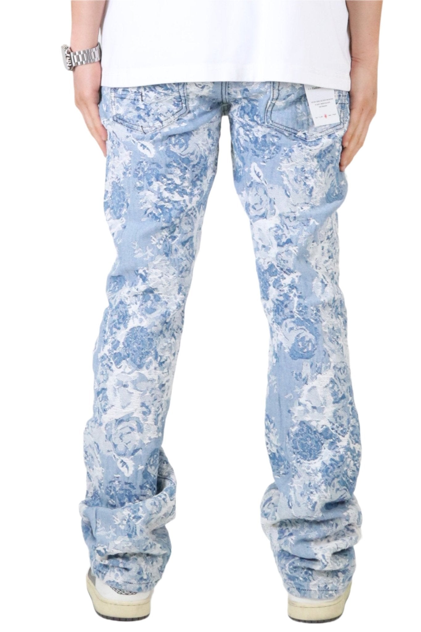 FLEX Men's premium jacquard flare stacked fit denim pants - Love to KleepMen's PantsKLEEPLove to Kleep