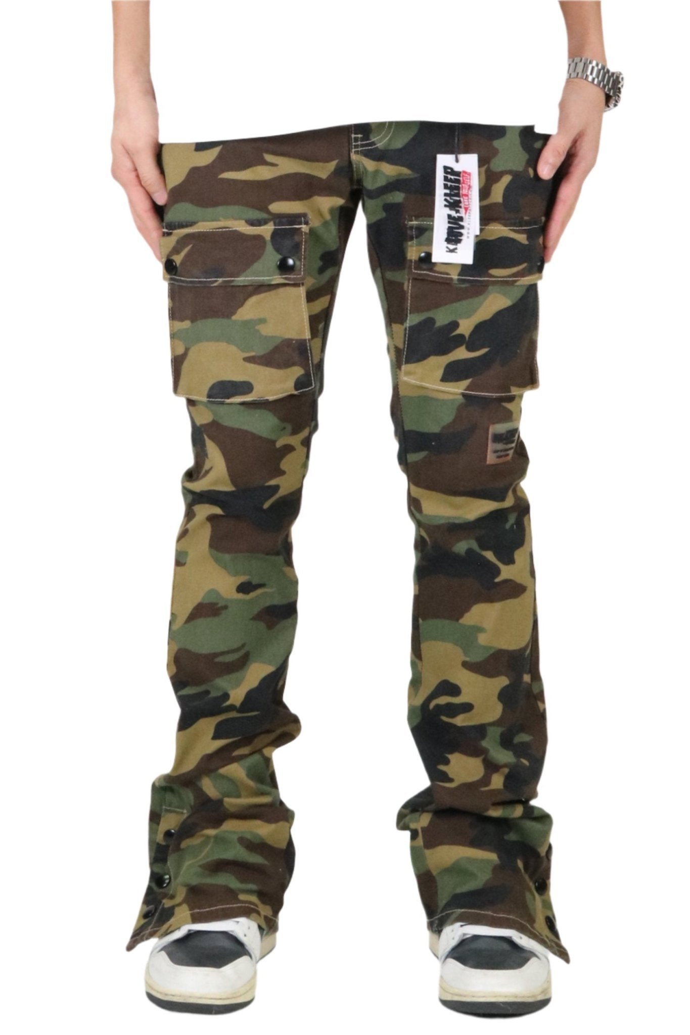 Veil Men's premium flare stacked twill cargo pant with multi functional pockets - Love to KleepMen's PantsKLEEPLove to Kleep