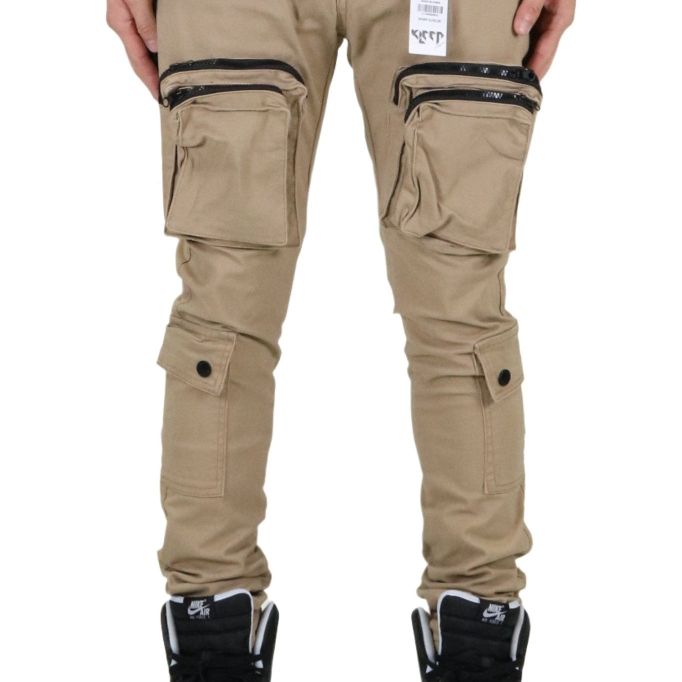 VENGE Men's premium twill khaki cargo pants. - Love to KleepMen's PantsKLEEPLove to Kleep