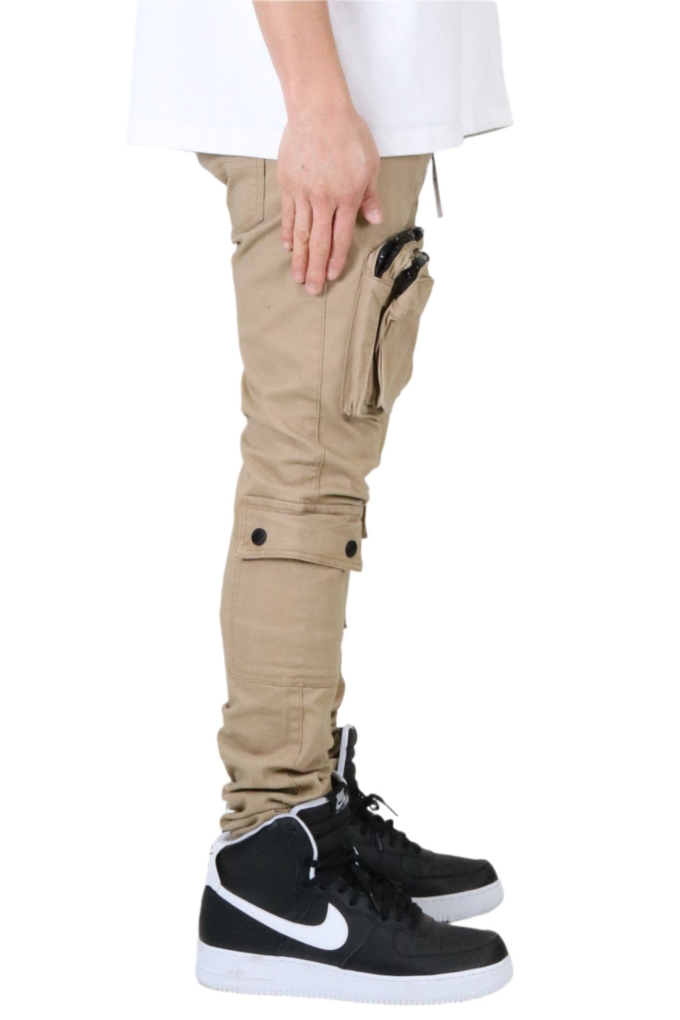 VENGE Men's premium twill khaki cargo pants. - Love to KleepMen's PantsKLEEPLove to Kleep