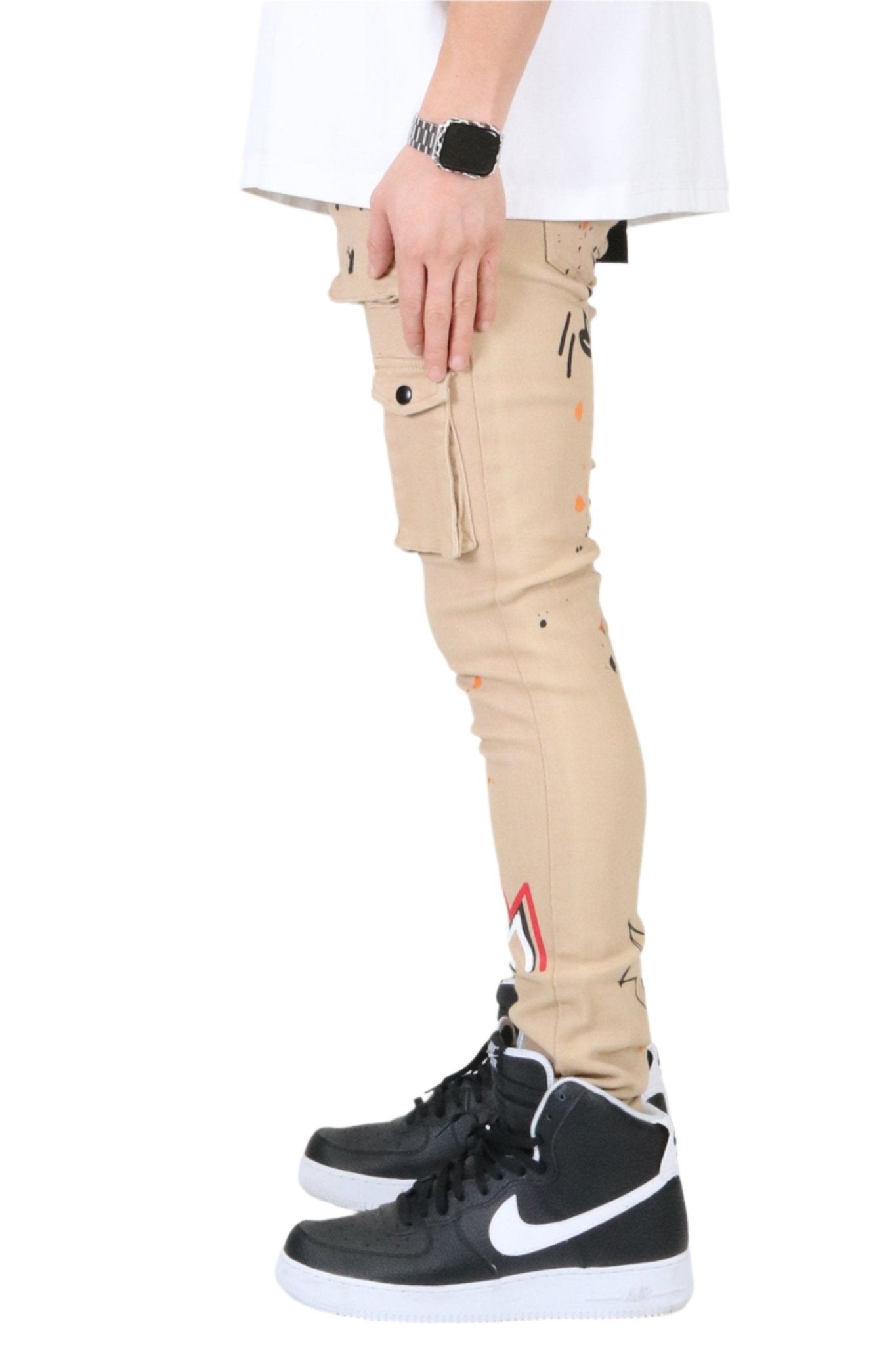 Bano Men's premium skinny twill cargo pants. - Love to KleepMen's PantsKLEEPLove to Kleep