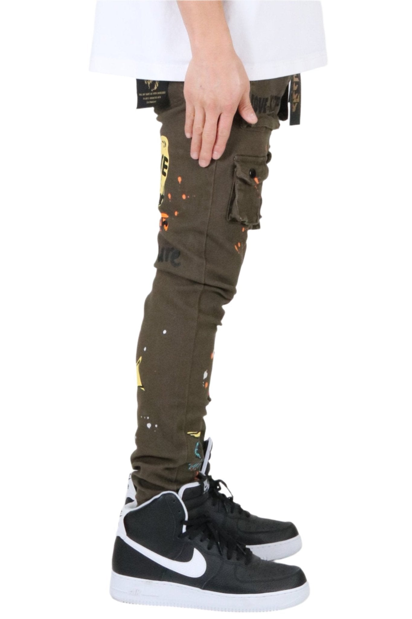 Zati Men's premium skinny twill cargo pants. - Love to KleepMen's PantsKLEEPLove to Kleep