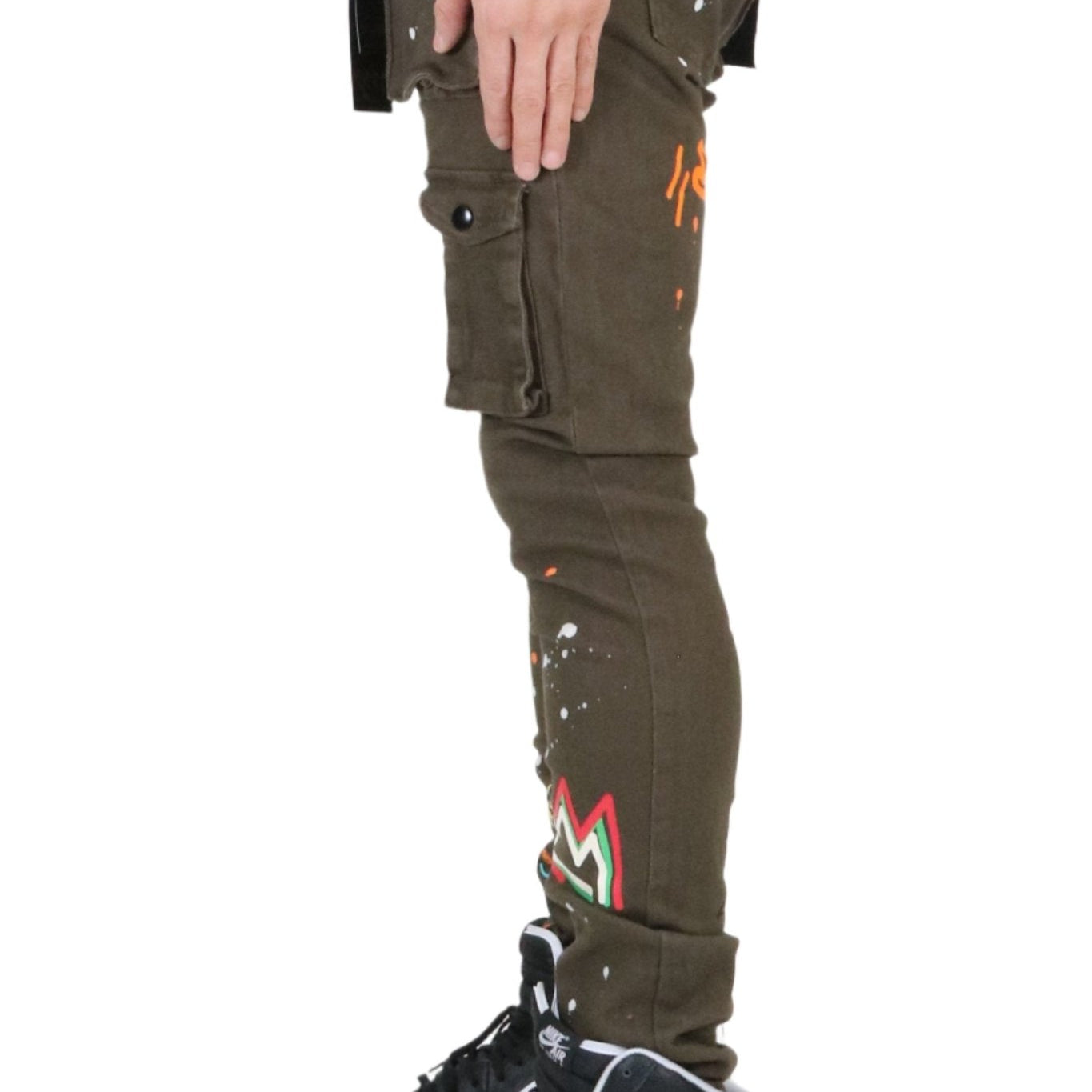 Zati Men's premium skinny twill cargo pants. - Love to KleepMen's PantsKLEEPLove to Kleep