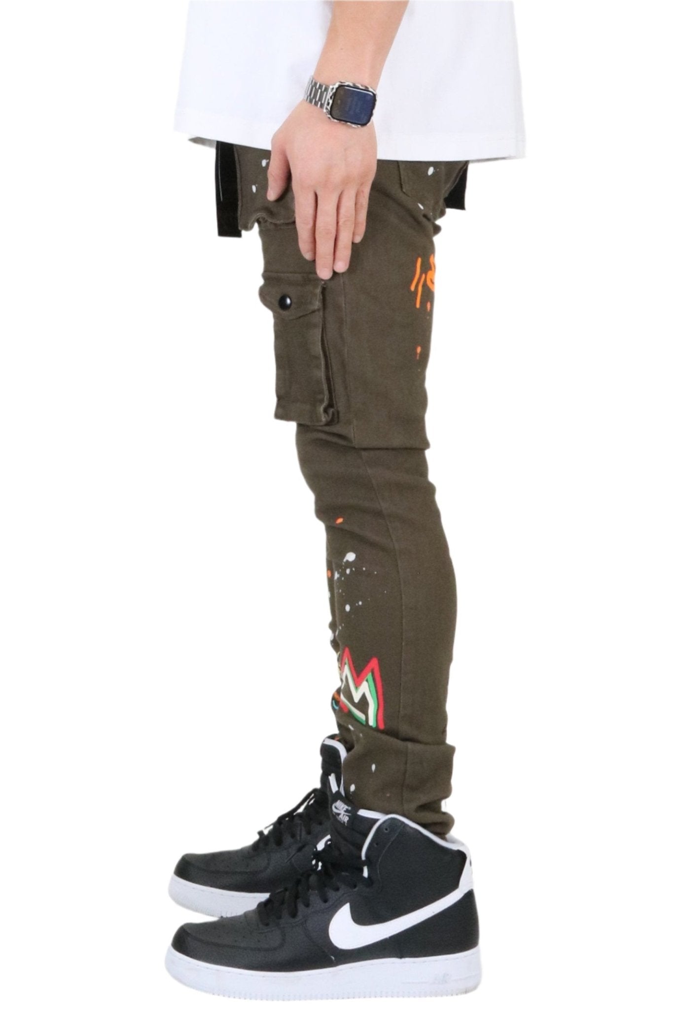 Zati Men's premium skinny twill cargo pants. - Love to KleepMen's PantsKLEEPLove to Kleep