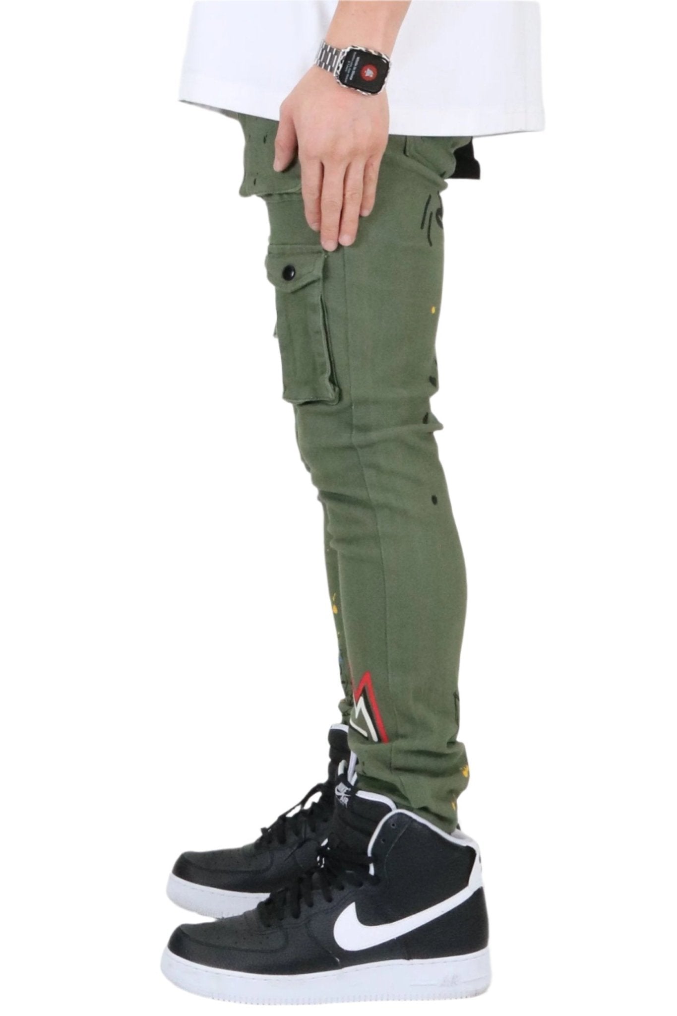 Jake Men's premium skinny twill cargo pants. - Love to KleepMen's PantsKLEEPLove to Kleep