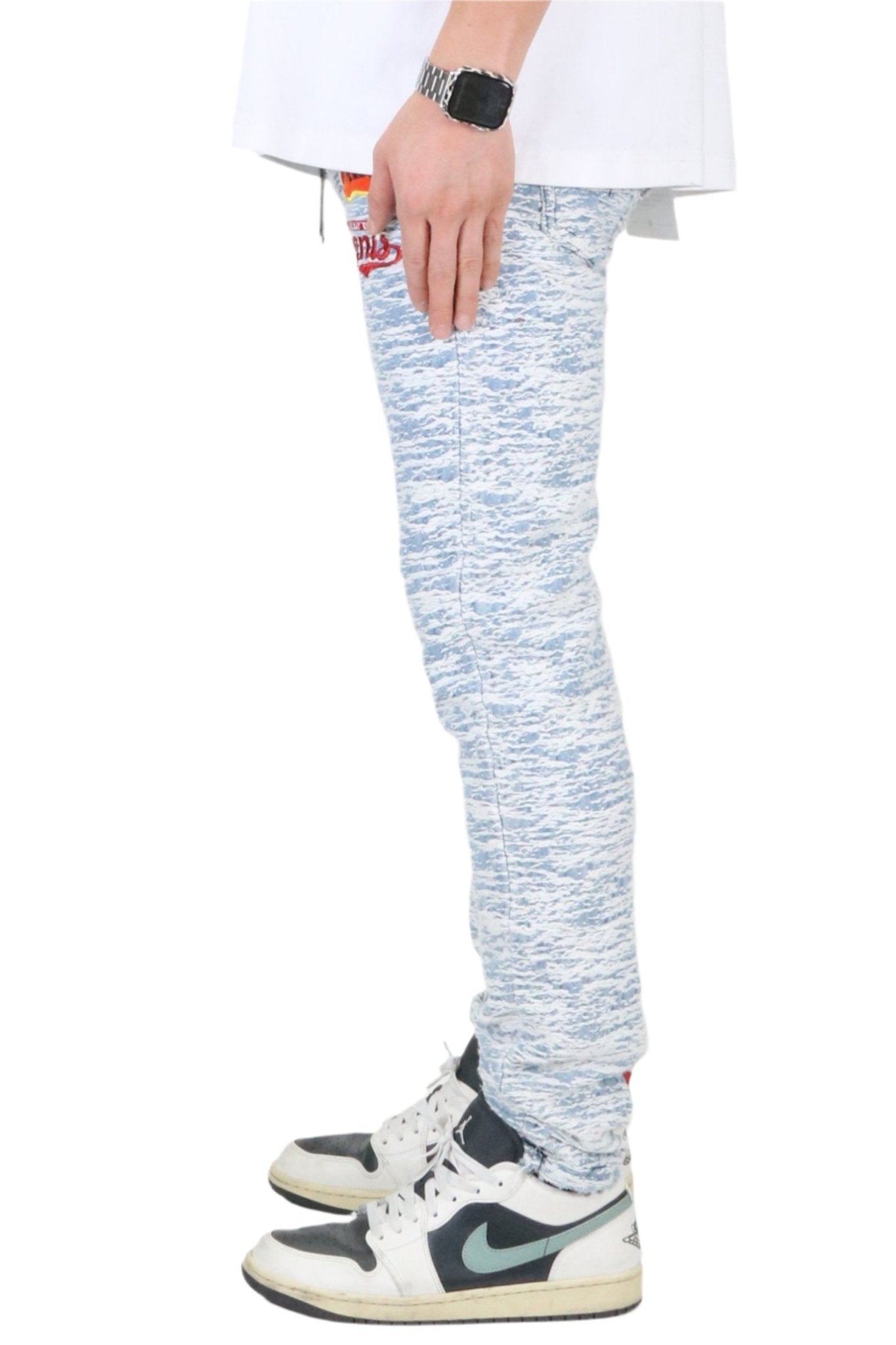 Ryan Men's premium jacquard pattern slim fit denim pant. - Love to KleepMen's PantsKLEEPLove to Kleep