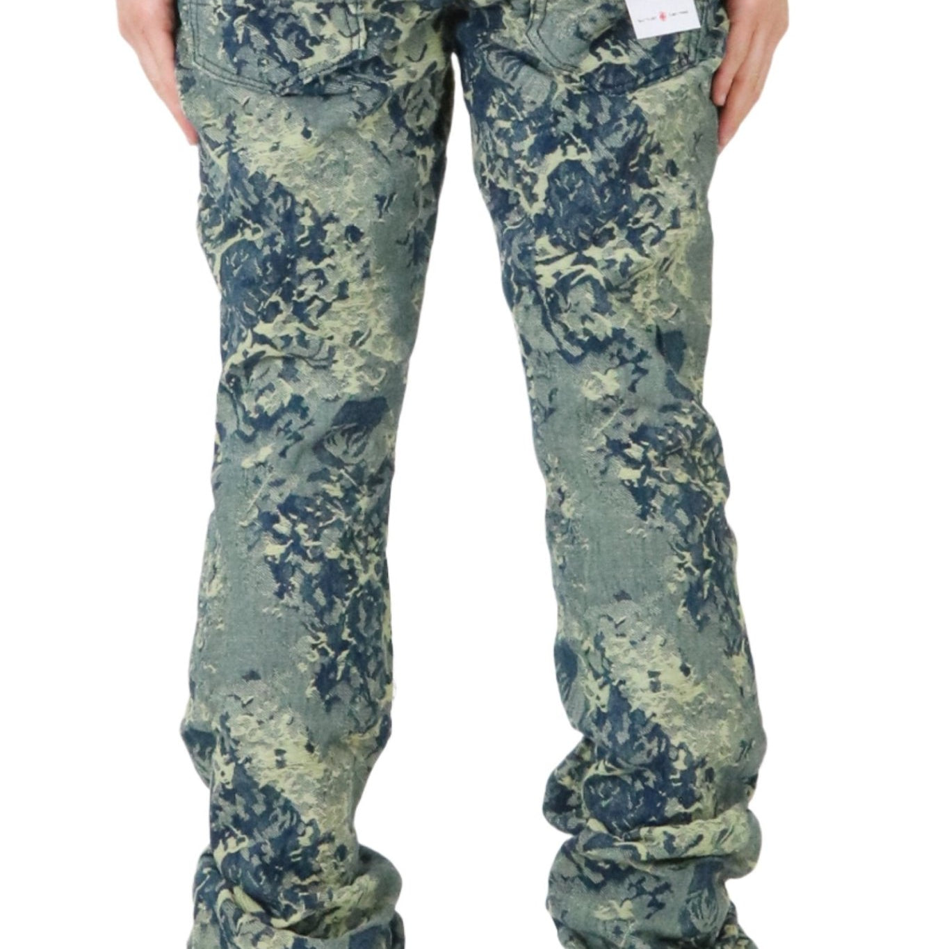 ROBIN Men's premium jacquard flare stacked fit denim pants - Love to KleepMen's PantsKLEEPLove to Kleep