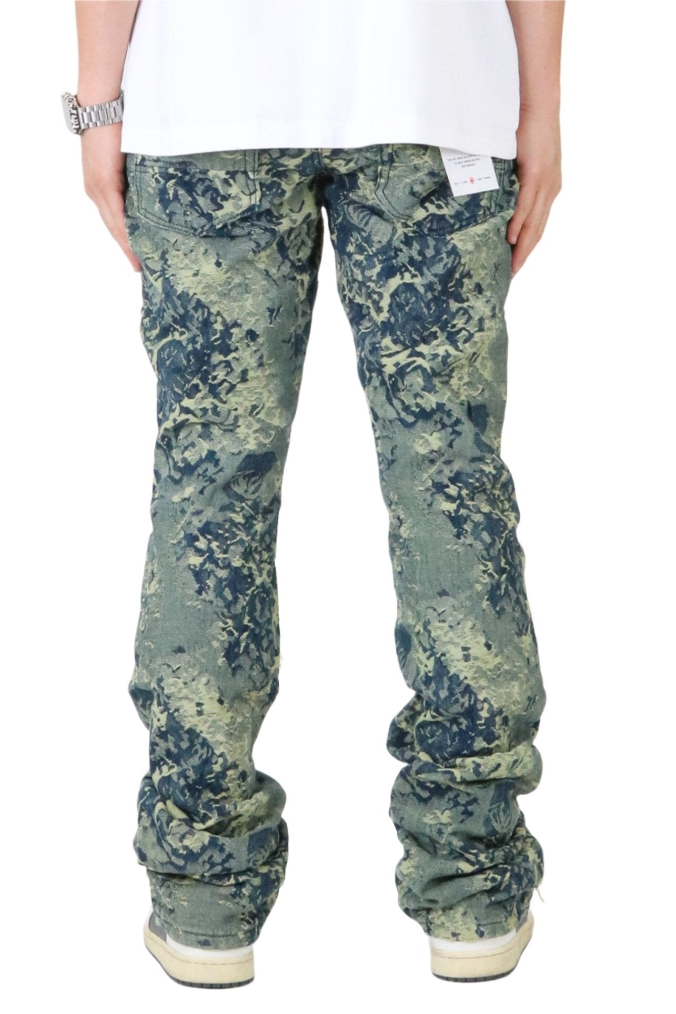 ROBIN Men's premium jacquard flare stacked fit denim pants - Love to KleepMen's PantsKLEEPLove to Kleep