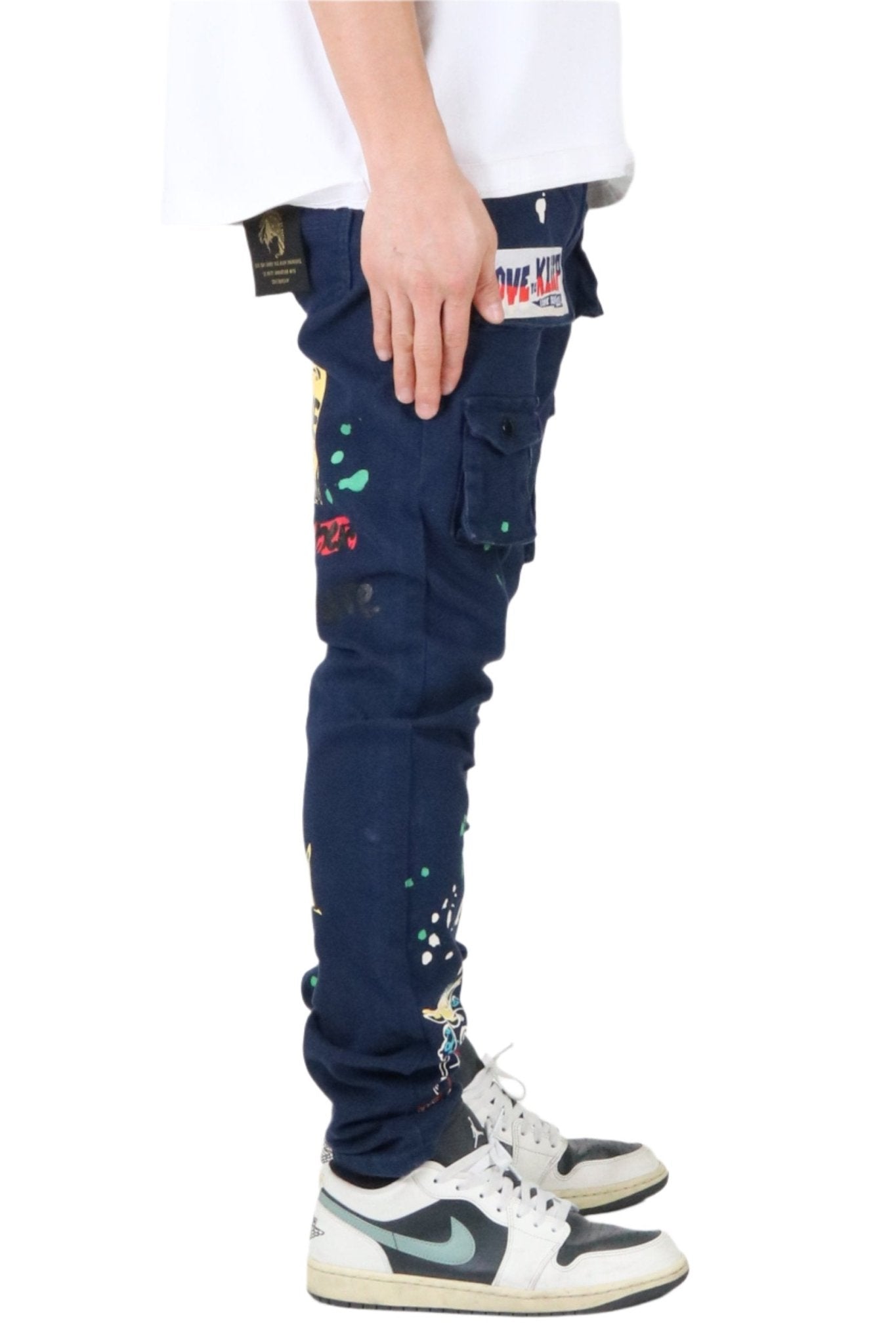 Rey Men's premium skinny twill cargo pants. - Love to KleepMen's PantsKLEEPLove to Kleep