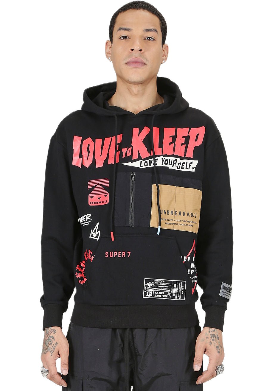 Pious Men's Premium French Terry Graphic Pullover Hoodie - Love to KleepMen's SweatshirtKLEEPLove to Kleep