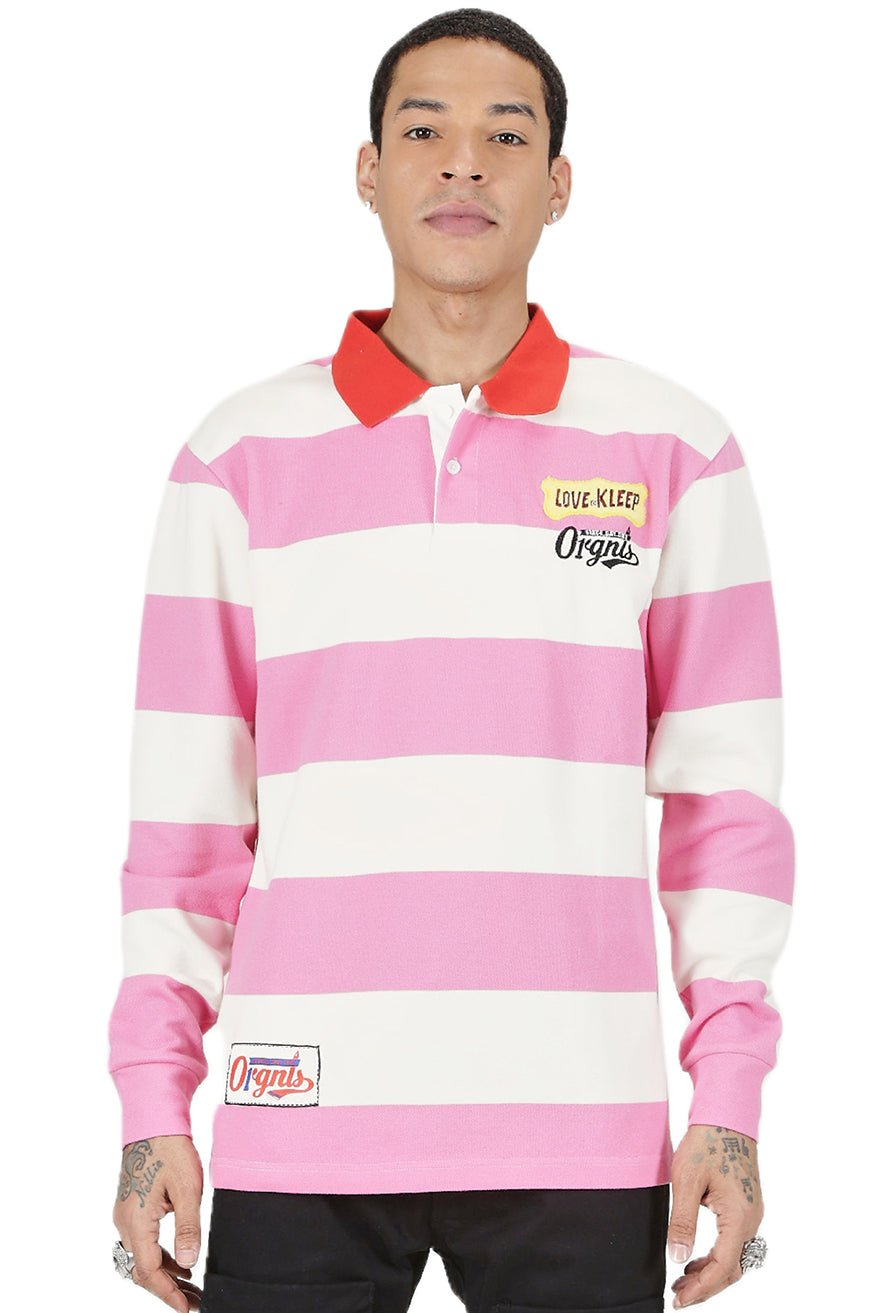 CREPE Men's Long Sleeve Polo Shirt - Love to KleepMen's ShirtKLEEPLove to Kleep