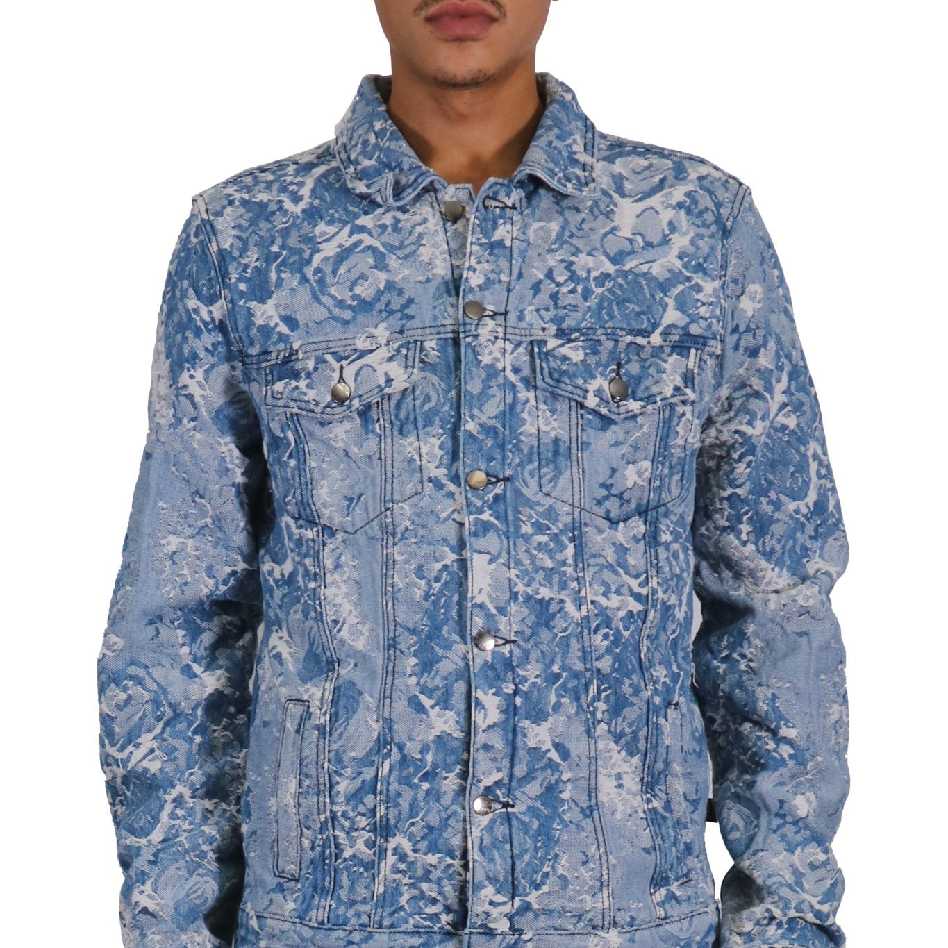 Flex Men's Jacquard Denim Jacket - Love to KleepMen's JacketKLEEPLove to Kleep