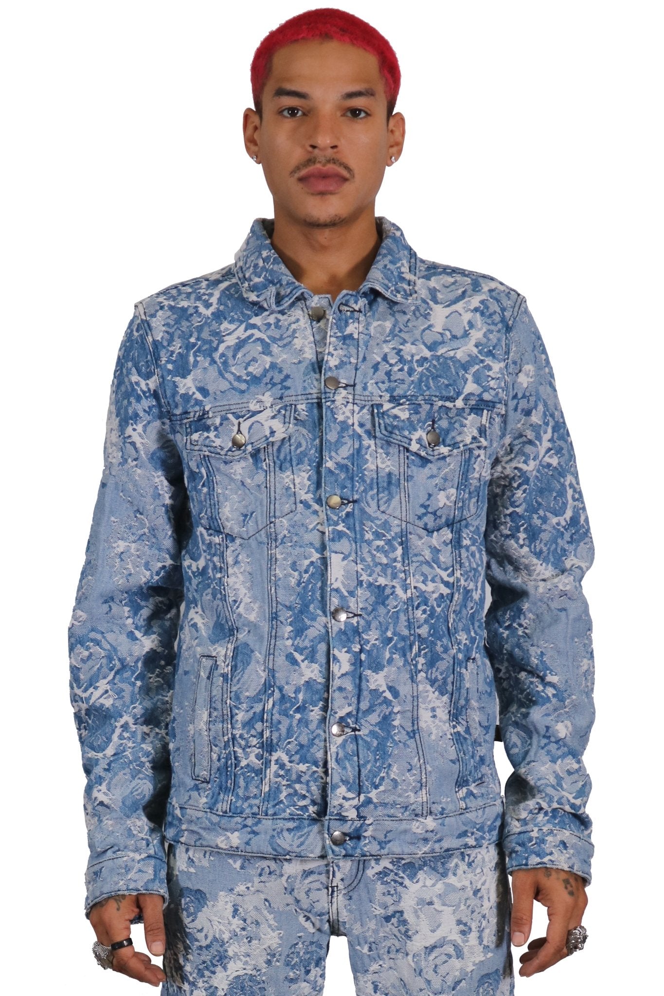 Flex Men's Jacquard Denim Jacket - Love to KleepMen's JacketKLEEPLove to Kleep