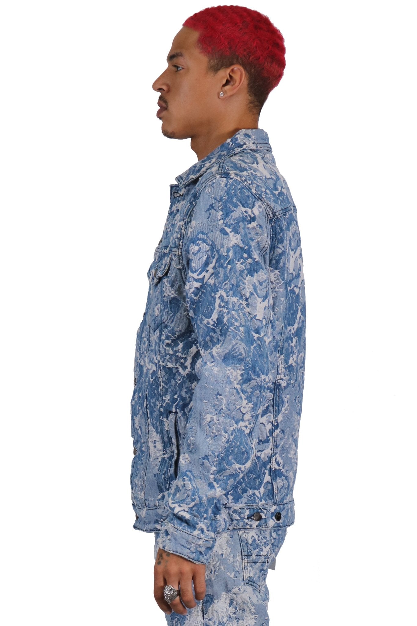 Flex Men's Jacquard Denim Jacket - Love to KleepMen's JacketKLEEPLove to Kleep