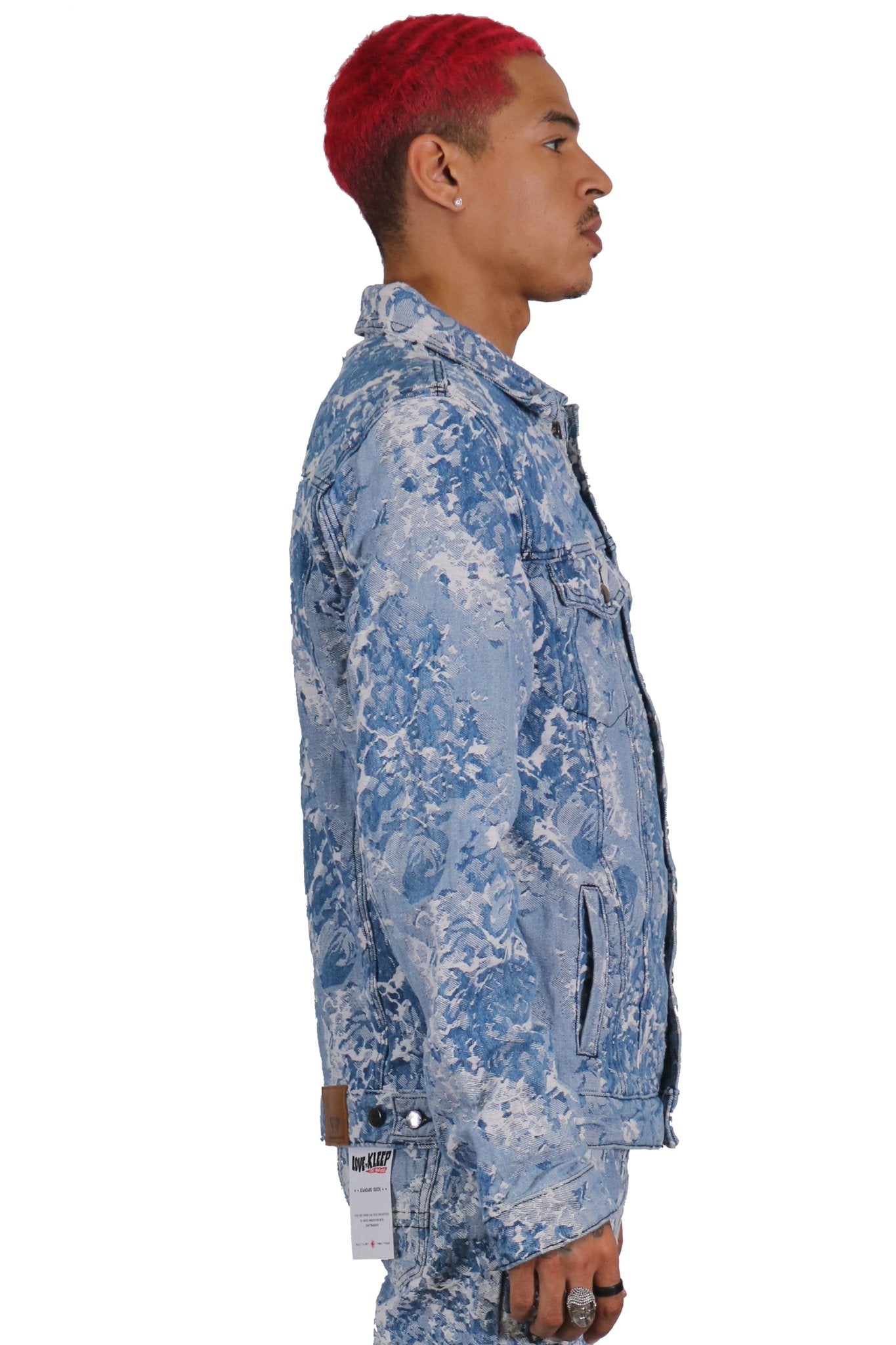 Flex Men's Jacquard Denim Jacket - Love to KleepMen's JacketKLEEPLove to Kleep