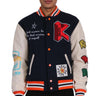 ODESSA Men's Melton Body with Faux Leather Sleeve Varsity Jacket - Love to KleepMen's JacketKLEEPLove to Kleep