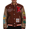 WALDEN Men's Melton Body with Faux Leather Sleeve Varsity Jacket - Love to KleepMen's JacketKLEEPLove to Kleep