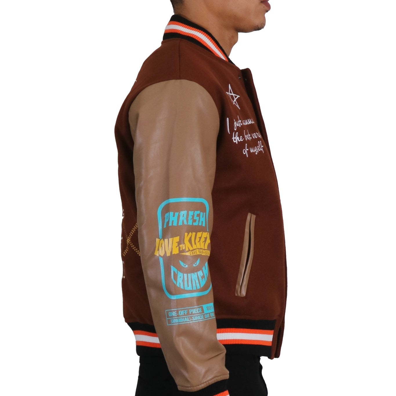 WALDEN Men's Melton Body with Faux Leather Sleeve Varsity Jacket - Love to KleepMen's JacketKLEEPLove to Kleep