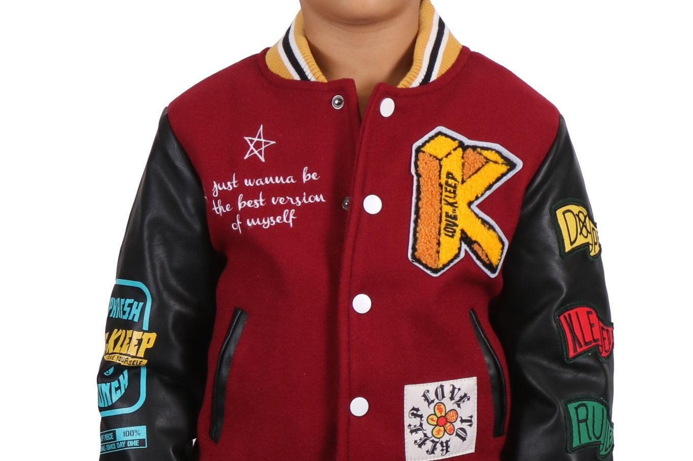 MAROON Kid's Varsity Jacket - Love to KleepKid's JacketKLEEPLove to Kleep
