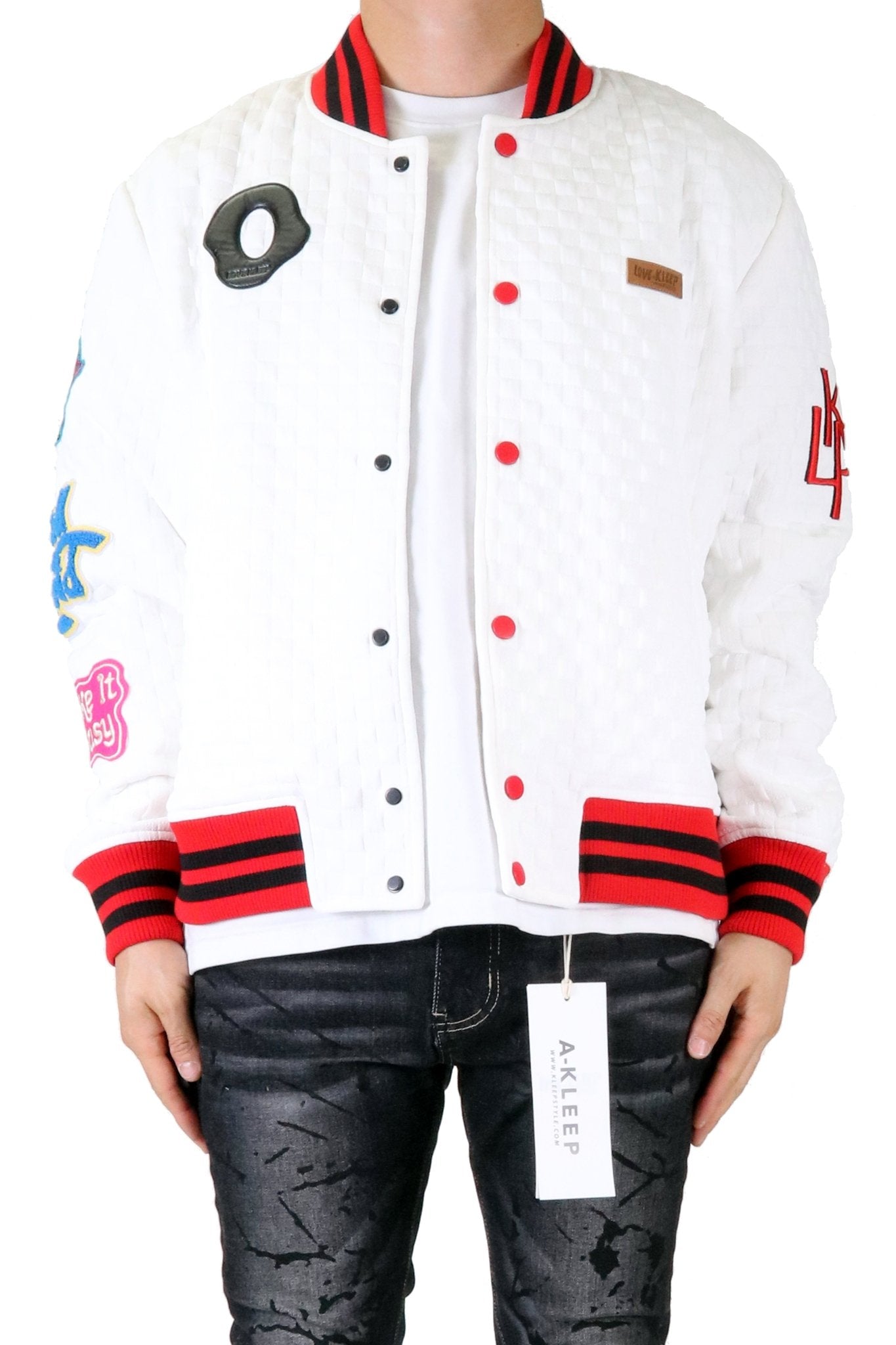 BLANCO Waffle Square Pattern Jacket with patches - Love to KleepMen's JacketKLEEPLove to Kleep