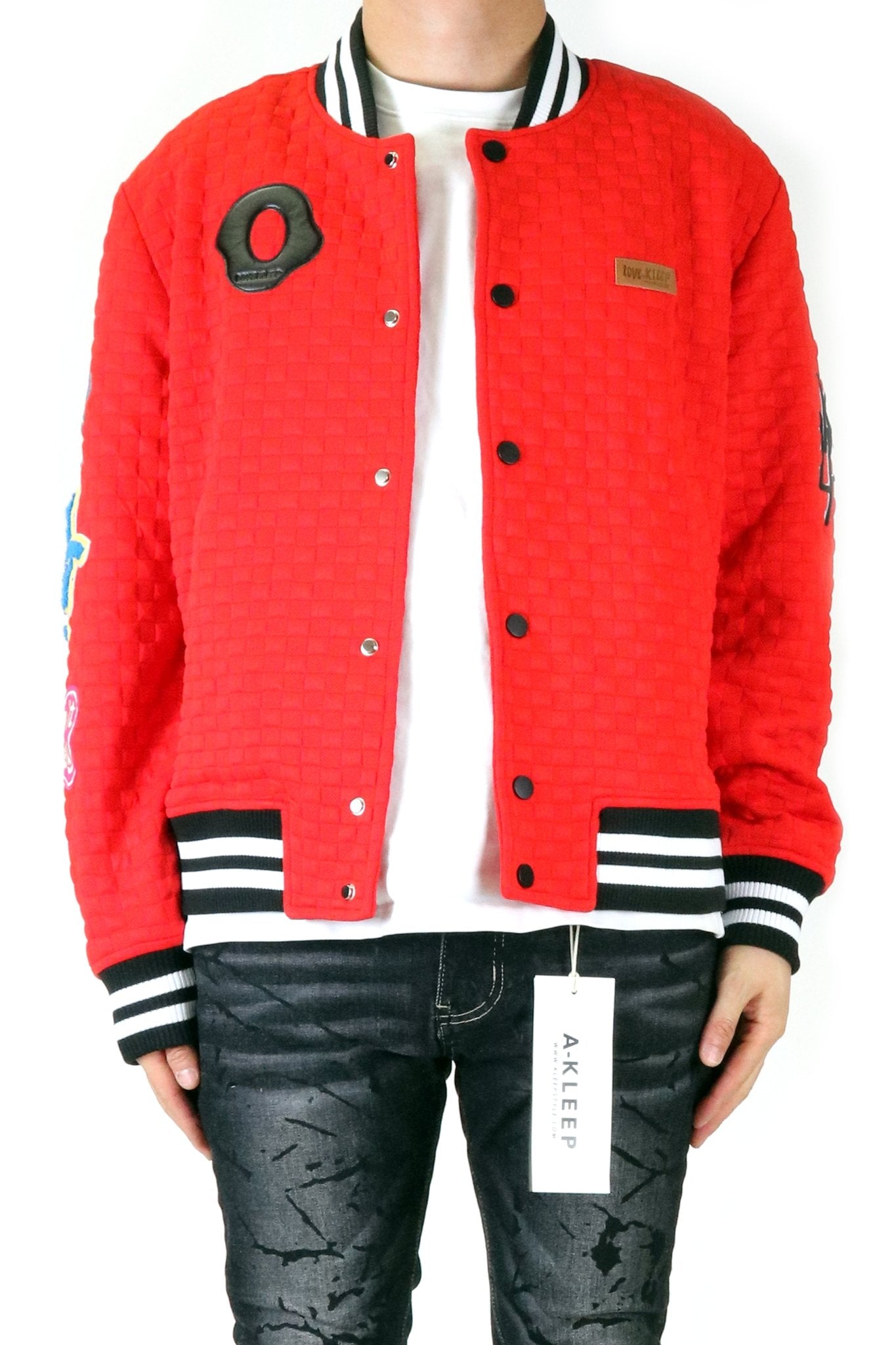 ROJO Waffle Square Pattern Jacket with patches - Love to KleepMen's JacketKLEEPLove to Kleep