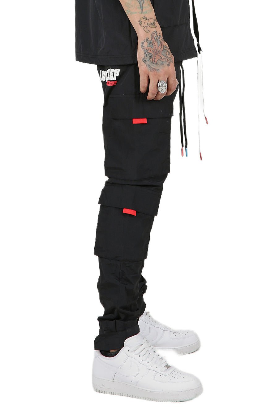 Nylon shops cargo joggers