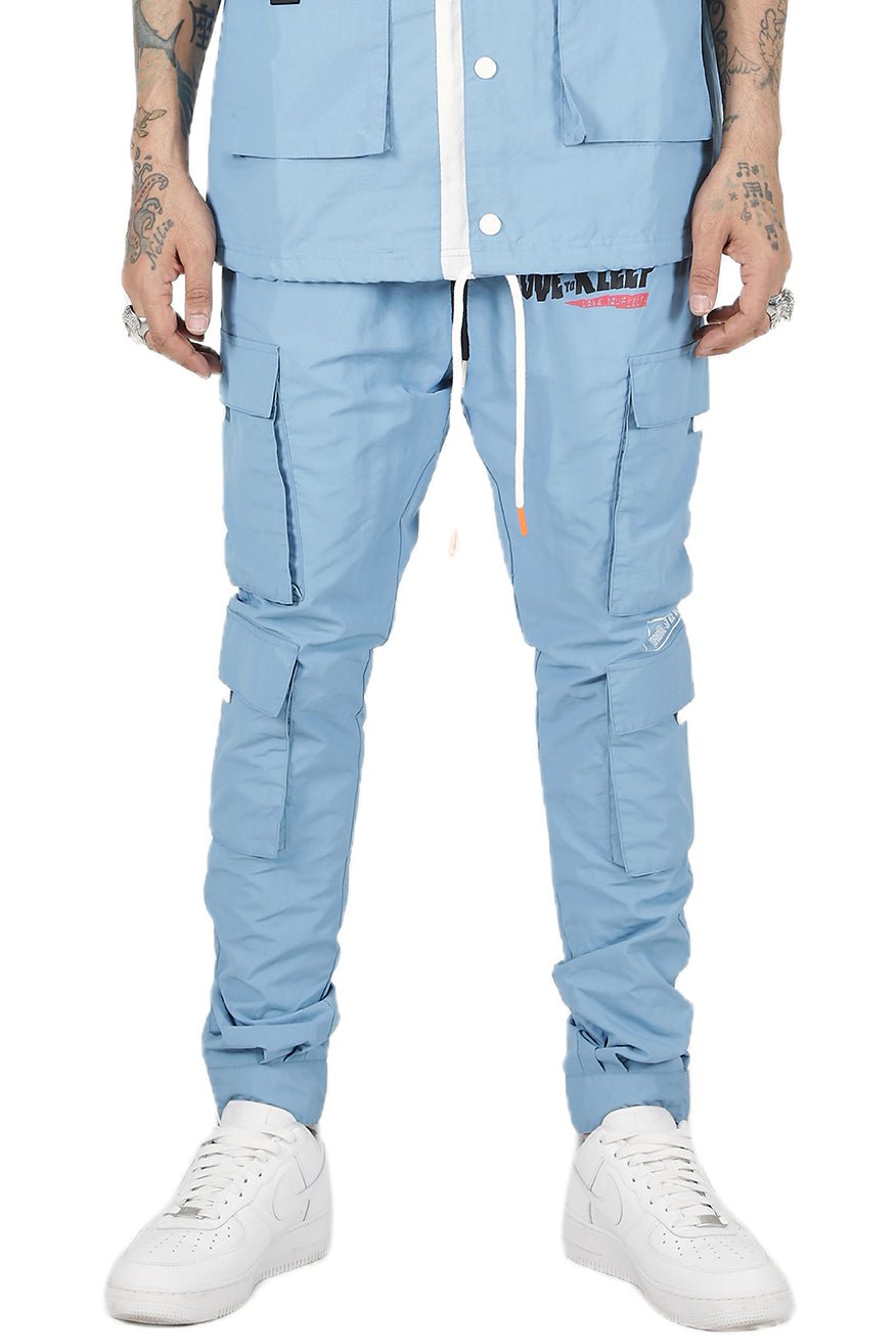 Kloud Men's premium crispy nylon cargo jogger pants - Love to KleepMen's PantsKLEEPLove to Kleep