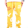 DAFFORD Heavy weight brushed graphic skinny flare stacked pants - Love to KleepMen's SweatpantsKLEEPLove to Kleep