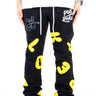 RIZA Heavy weight brushed graphic skinny flare stacked pants - Love to KleepMen's SweatpantsKLEEPLove to Kleep