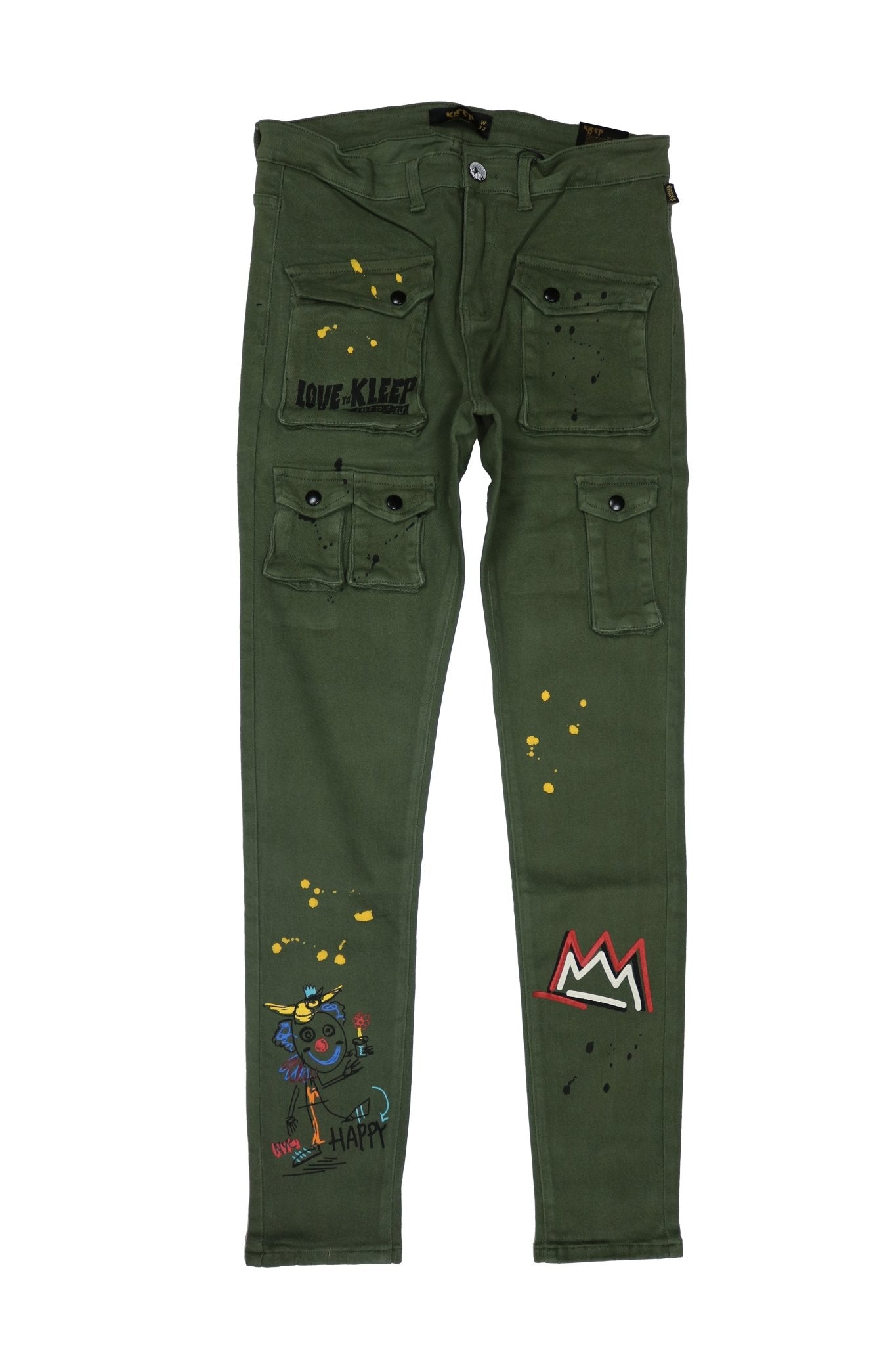 Jake Men's premium skinny twill cargo pants. - Love to KleepMen's PantsKLEEPLove to Kleep