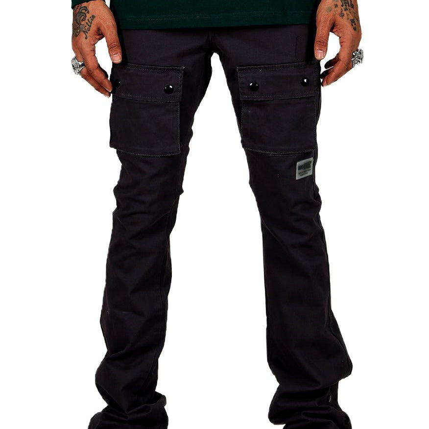 Somber Men's premium flare stacked twill cargo pant with multi functional pockets - Love to KleepMen's PantsKLEEPLove to Kleep