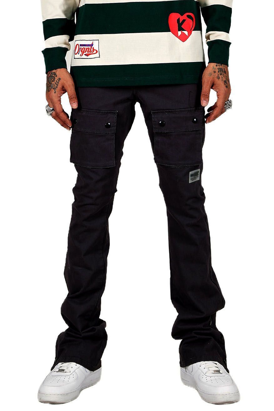 Somber Men's premium flare stacked twill cargo pant with multi functional pockets - Love to KleepMen's PantsKLEEPLove to Kleep