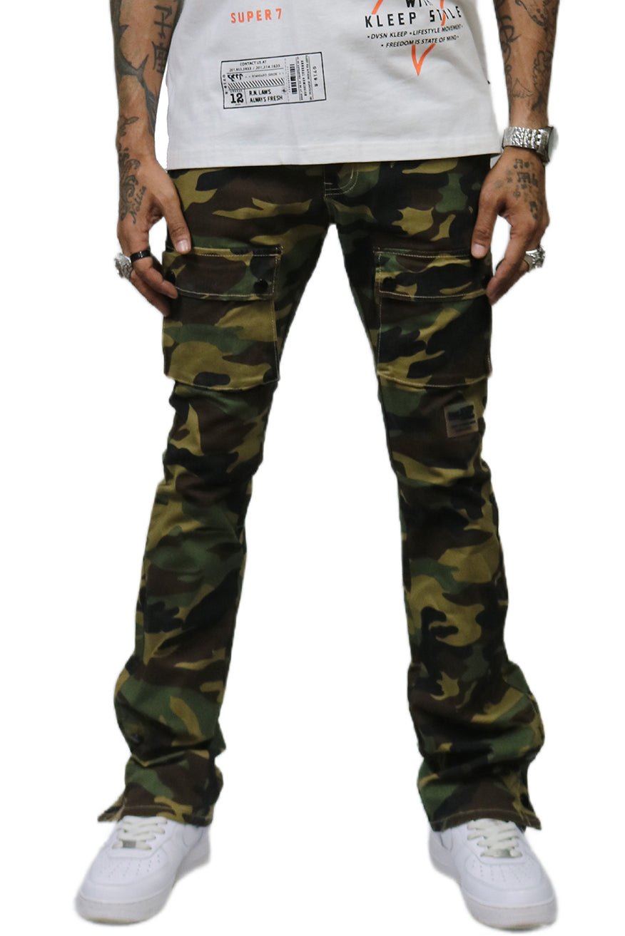 Veil Men's premium flare stacked twill cargo pant with multi functional pockets - Love to KleepMen's PantsKLEEPLove to Kleep