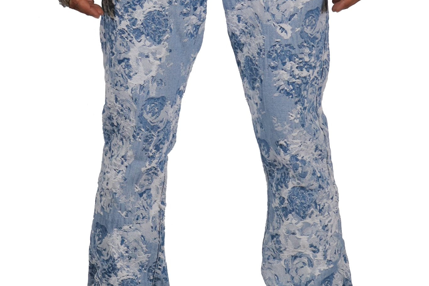 FLEX Men's premium jacquard flare stacked fit denim pants - Love to KleepMen's PantsKLEEPLove to Kleep