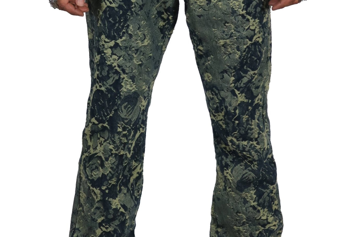 ROBIN Men's premium jacquard flare stacked fit denim pants - Love to KleepMen's PantsKLEEPLove to Kleep