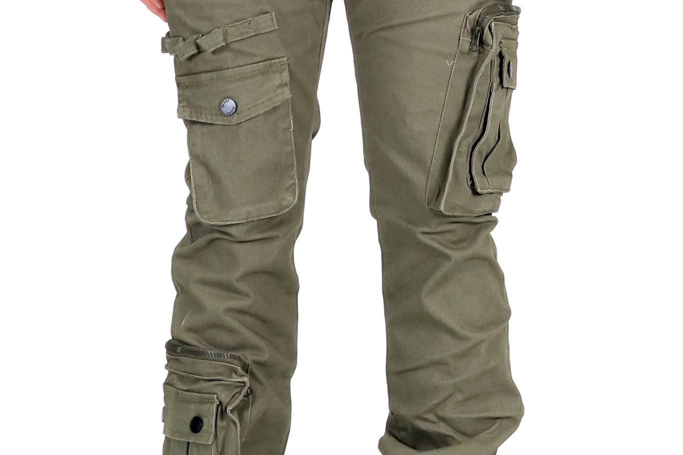 Rapto Men's premium twill olive cargo stacked pants. - Love to KleepMen's PantsKLEEPLove to Kleep