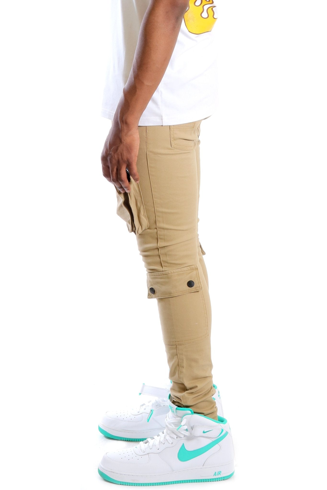 VENGE Men's premium twill khaki cargo pants. - Love to KleepMen's PantsKLEEPLove to Kleep