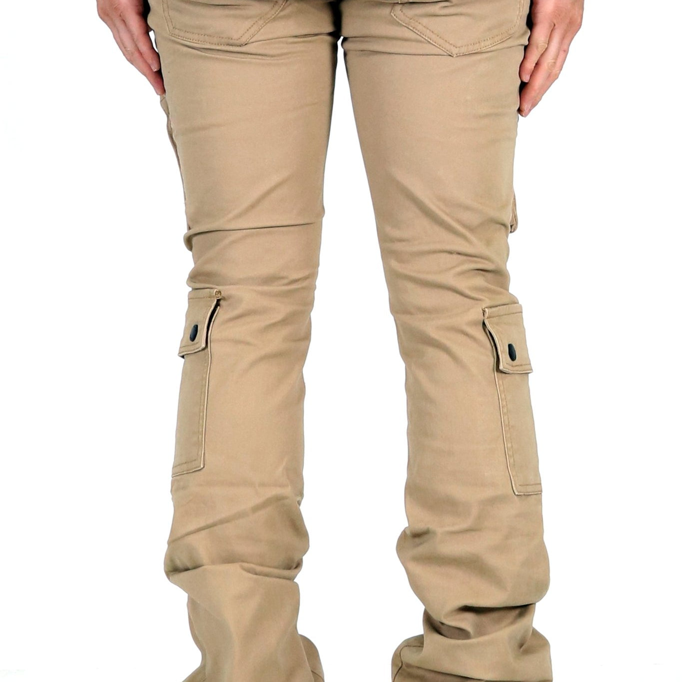 VENGE Men's premium twill khaki stacked cargo pants. - Love to KleepMen's PantsKLEEPLove to Kleep