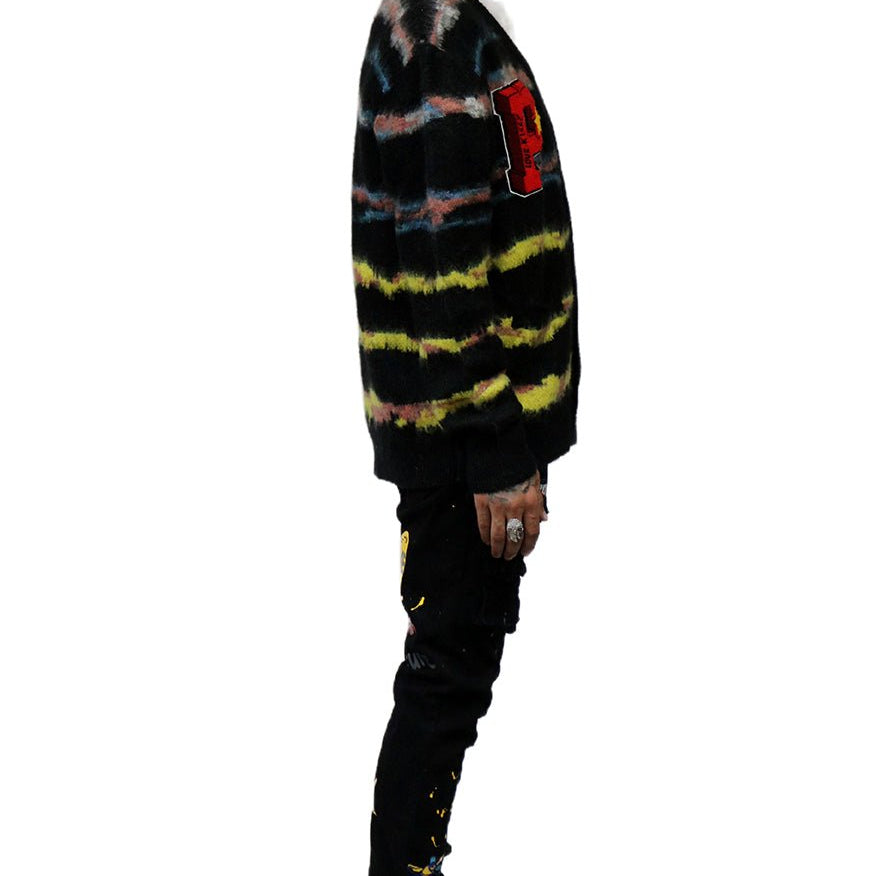 DEWEY Men's premium sweater cardigan with embroidery & patches - Love to KleepMen's CardiganKLEEPLove to Kleep