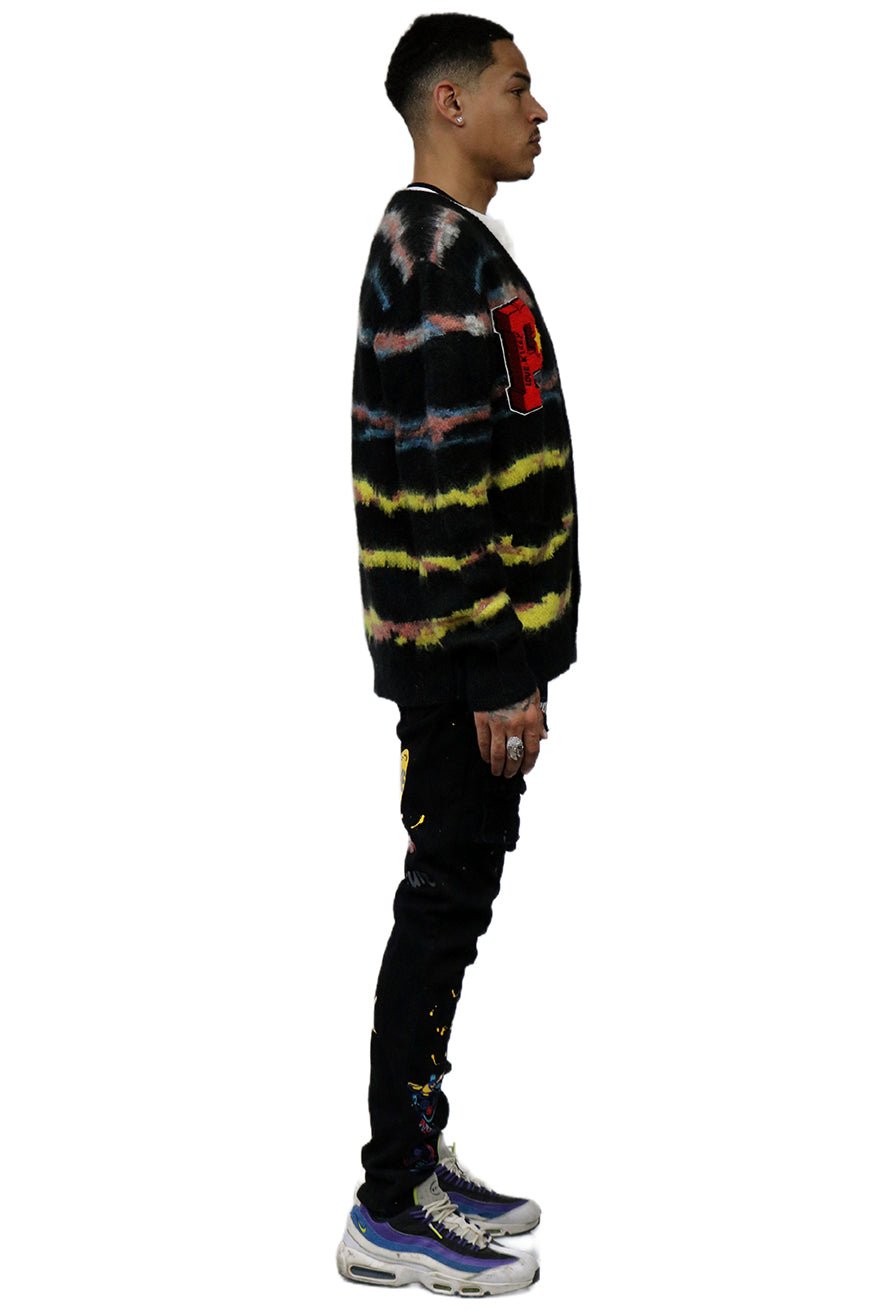 DEWEY Men's premium sweater cardigan with embroidery & patches - Love to KleepMen's CardiganKLEEPLove to Kleep