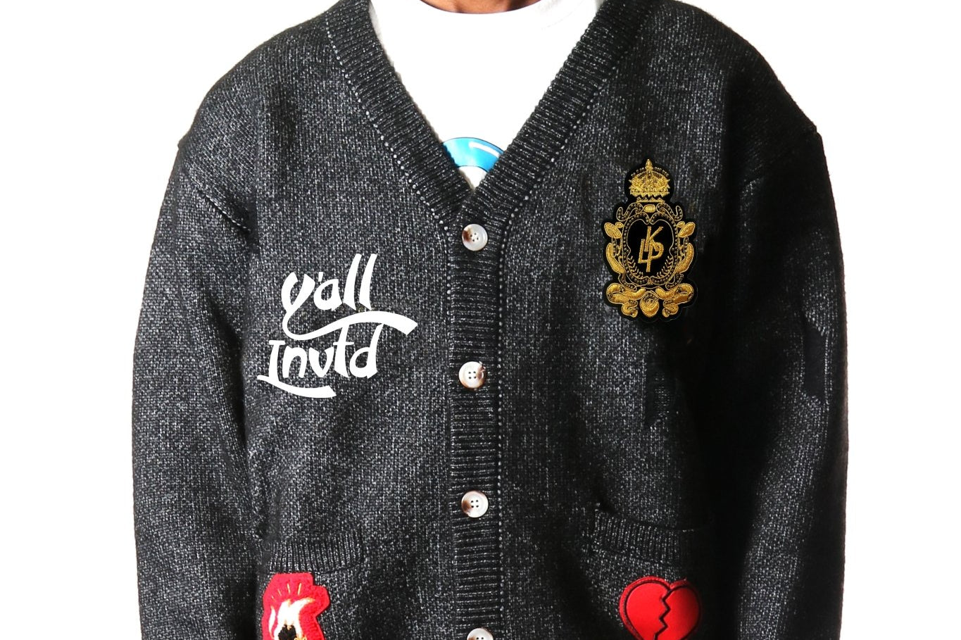 BRIX Men's premium sweater cardigan with embroidery & patches - Love to KleepMen's CardiganKLEEPLove to Kleep