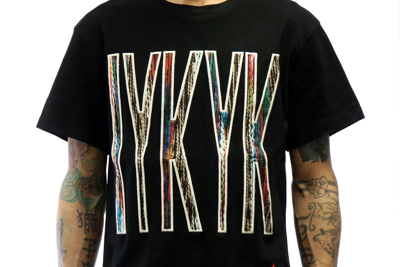 FAYET Men's IYKYK emb lettering black cotton short sleeve tee - Love to KleepMen's TeeKLEEPLove to Kleep