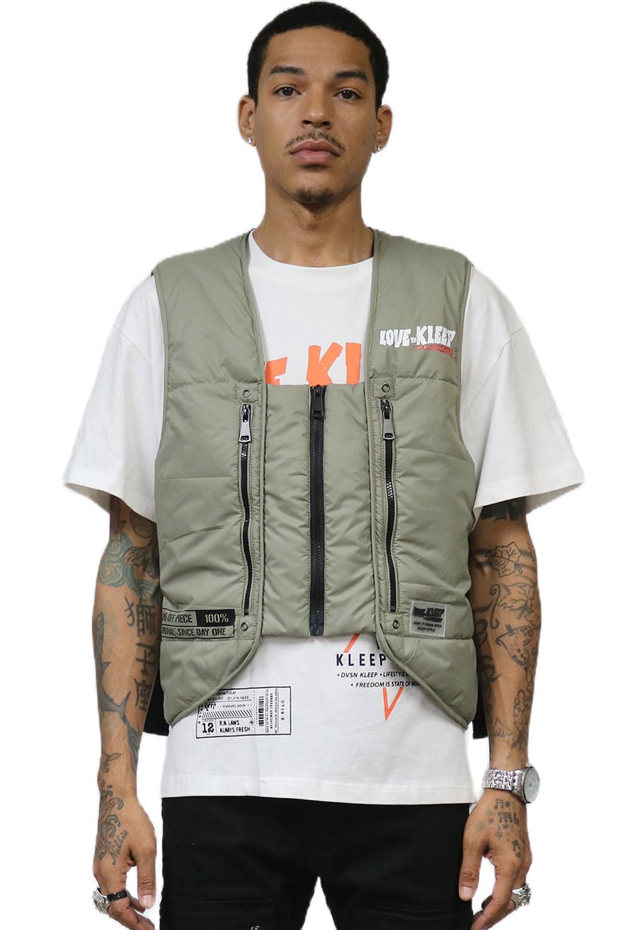 LAUREL Men's premium cire padded vest with functional tape and multi pocket - Love to KleepMen's JacketKLEEPLove to Kleep