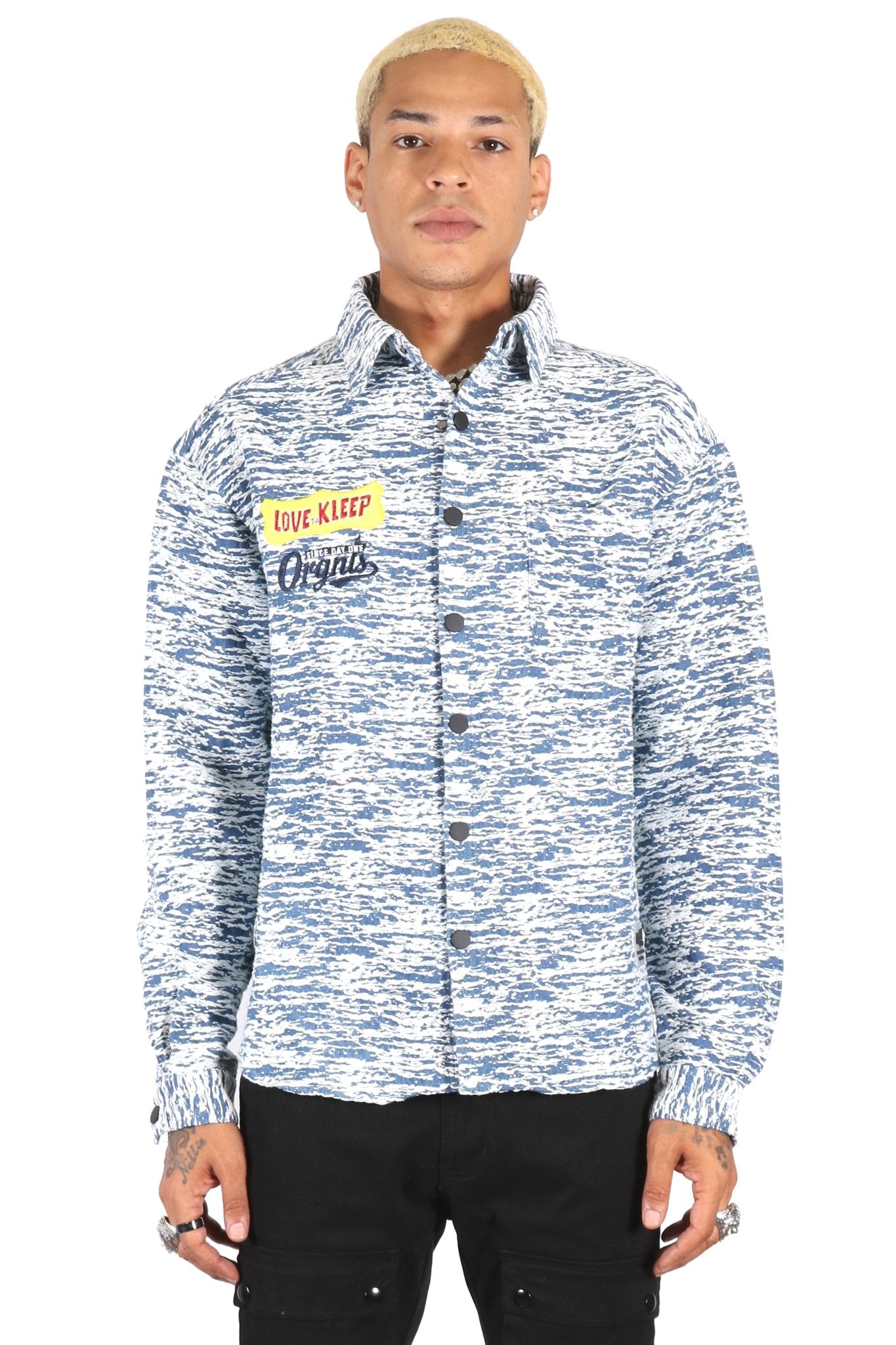 ROX Men's mixed jacquard texture shirt - Love to KleepMen's ShirtKLEEPLove to Kleep