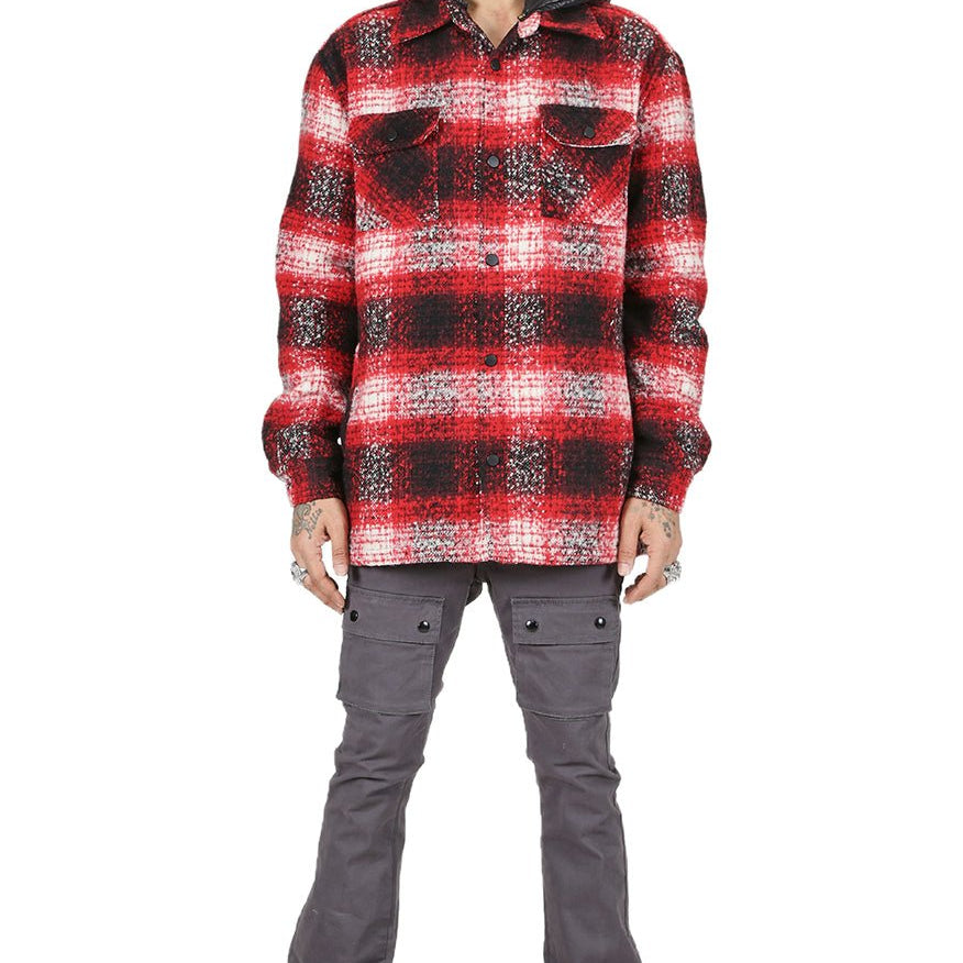 MACKAY Men's Oversize Heavy Flannel Outer Shirket with detachable Cire Hoodie - Love to KleepMen's Heavy Flannel Oversize Outer ShirtKLEEPLove to Kleep