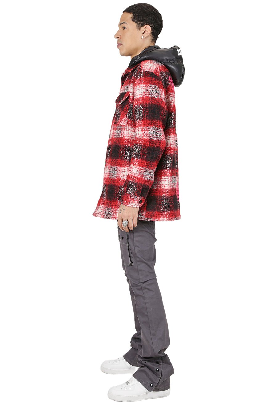 MACKAY Men's Oversize Heavy Flannel Outer Shirket with detachable Cire Hoodie - Love to KleepMen's Heavy Flannel Oversize Outer ShirtKLEEPLove to Kleep