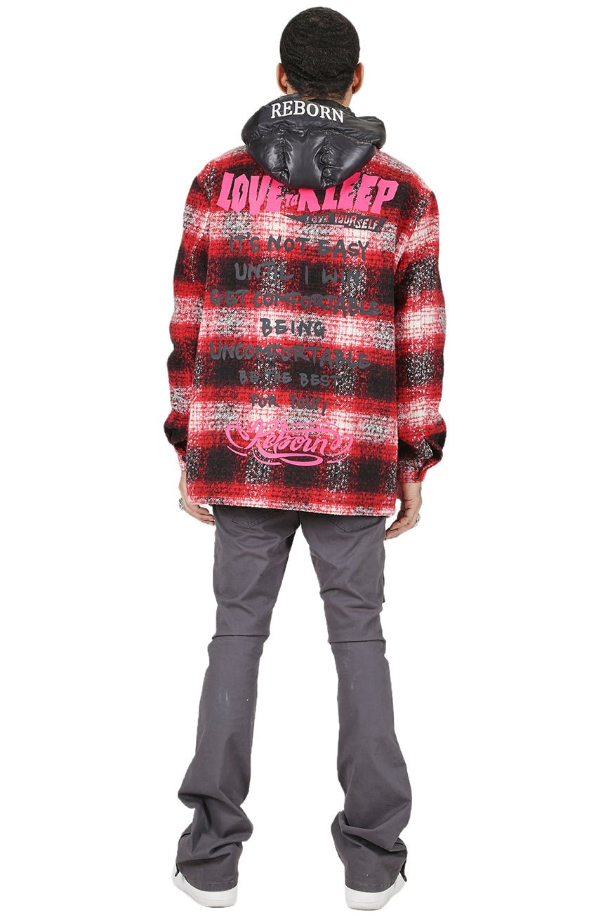 MACKAY Men's Oversize Heavy Flannel Outer Shirket with detachable Cire Hoodie - Love to KleepMen's Heavy Flannel Oversize Outer ShirtKLEEPLove to Kleep