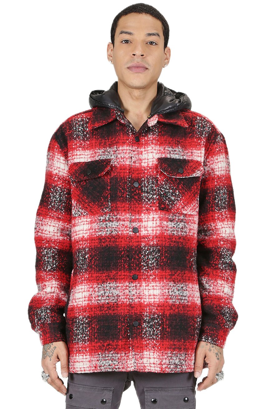 MACKAY Men's Oversize Heavy Flannel Outer Shirket with detachable Cire Hoodie - Love to KleepMen's Heavy Flannel Oversize Outer ShirtKLEEPLove to Kleep