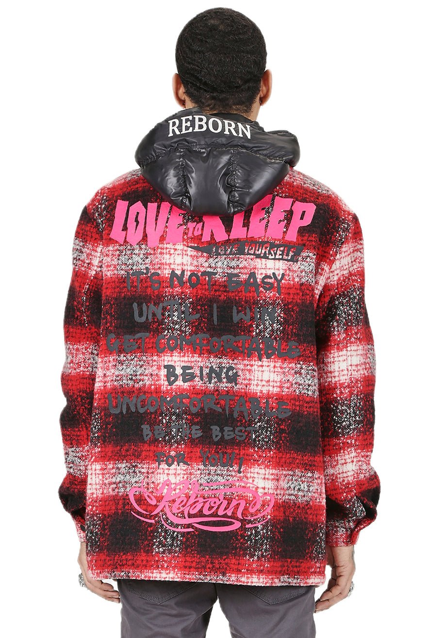 MACKAY Men's Oversize Heavy Flannel Outer Shirket with detachable Cire Hoodie - Love to KleepMen's Heavy Flannel Oversize Outer ShirtKLEEPLove to Kleep